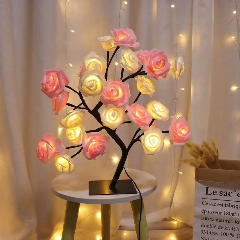 Lampe Arbre de Roses enchantées 24 LED