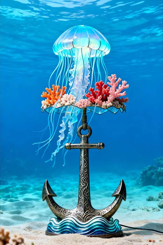 Lampe de Table Tiffany Style Vintage. 
Abat-Jour Vitrail Fleuri, Décoration Intérieure Chic