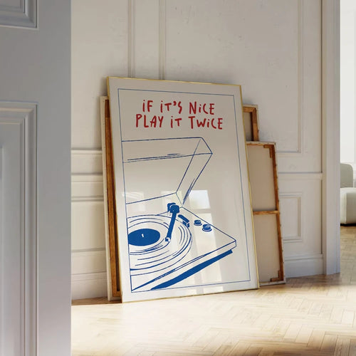 Affiche Canvas "Play it Twice" Art mural Retro & Moderne