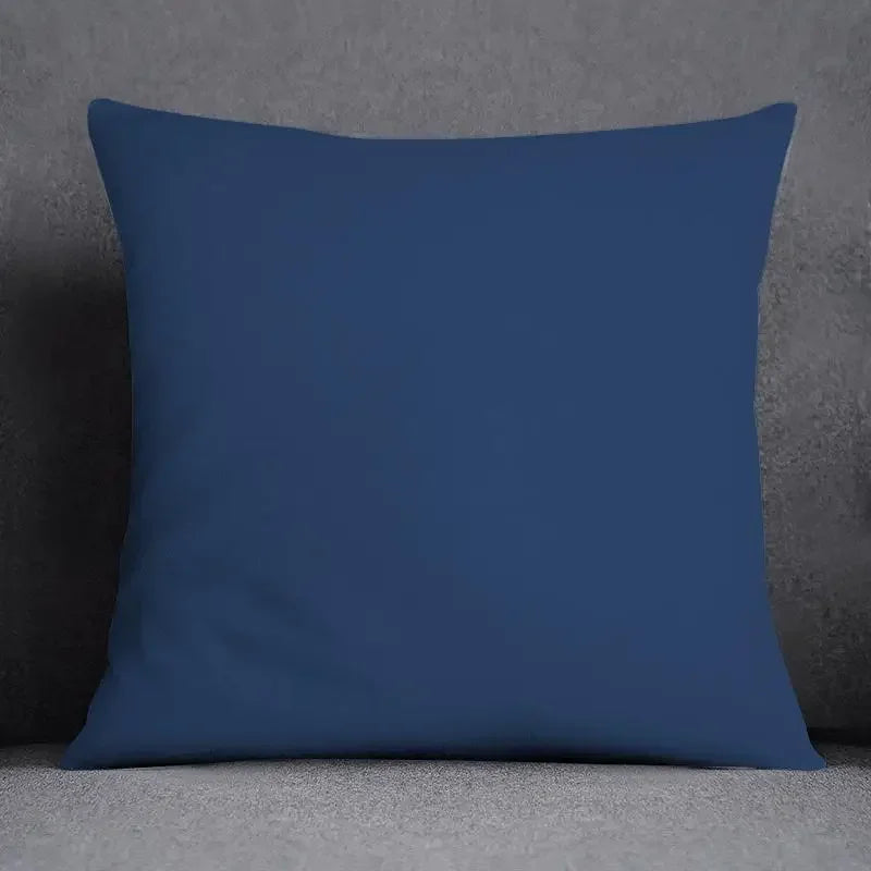 Housse de Coussin Géométrique Bleu et Gris
Taie Décorative Polyester pour Canapé et Salon 45*45 cm
