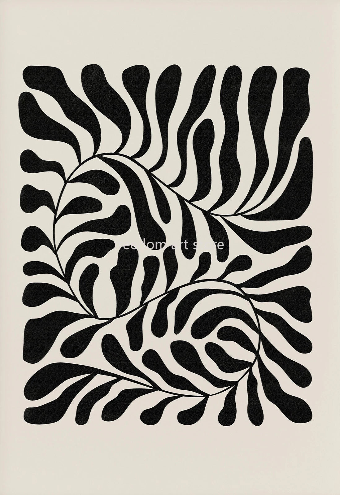 Affiche d'Art Minimaliste Style Boho Matisse – Impression sur Toile Botanique Moderne pour Salon et Bureau